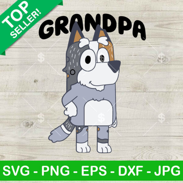 Bluey Bob Grandpa SVG