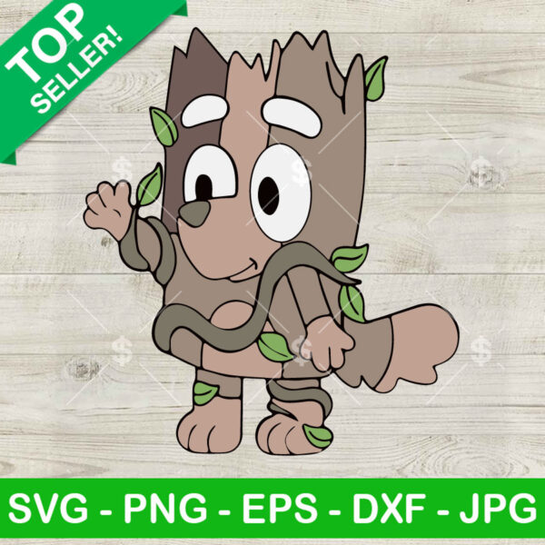 Cute Bluey Costume Groot SVG, Funny Groot Gift SVG, Disney Bluey Cricut PNG DXF EPS