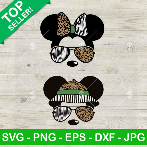 Mickey Minnie Mouse Let's Get Wild SVG, Disney Family Trip SVG, Safari Hat SVG PNG DXF EPS