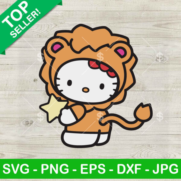 Hello Kitty Leo Zodiac SVG