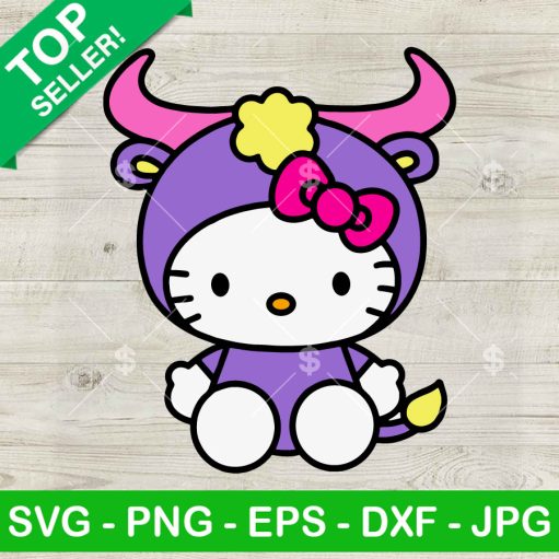 Hello Kitty Zodiac Taurus Svg