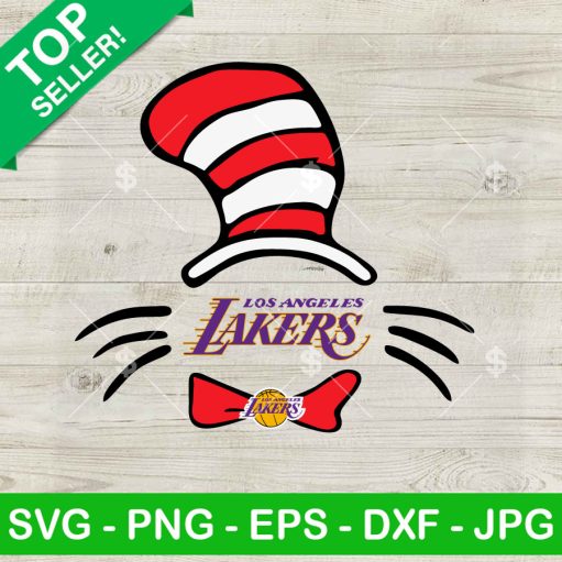 Dr Seuss Hat Los Angeles Lakers Svg