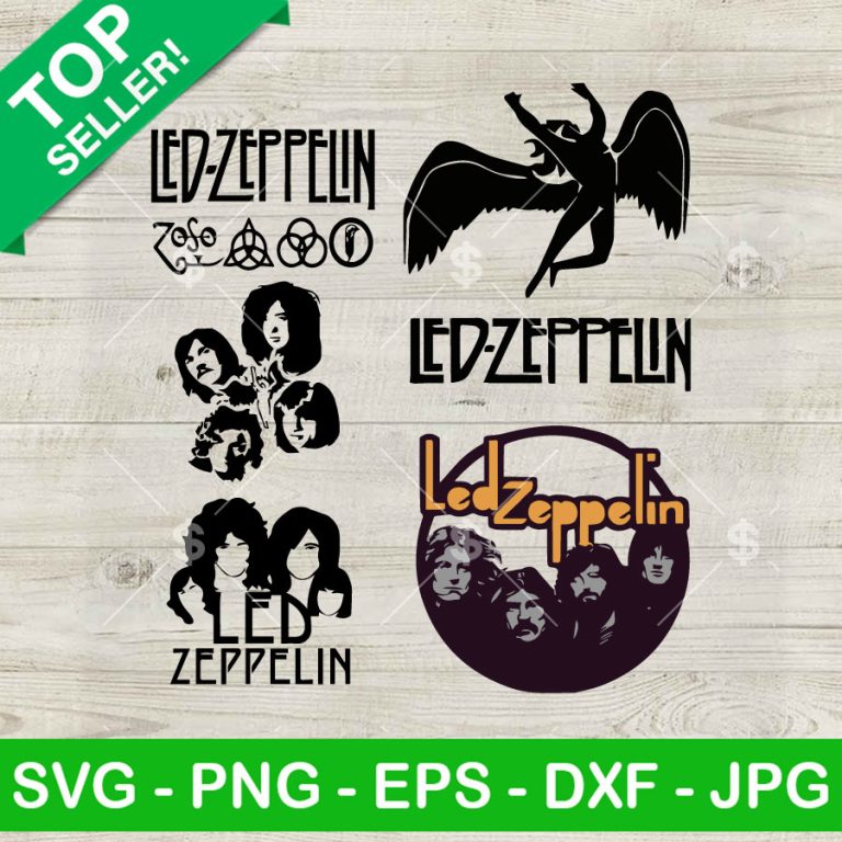 Led Zeppelin Music bundle SVG, Led Zeppelin Band SVG, Led Zeppelin Rock ...