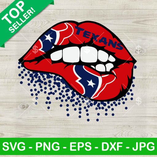 Houston Texans Dripping Lips SVG