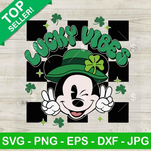 Mickey Mouse Lucky Vibes SVG