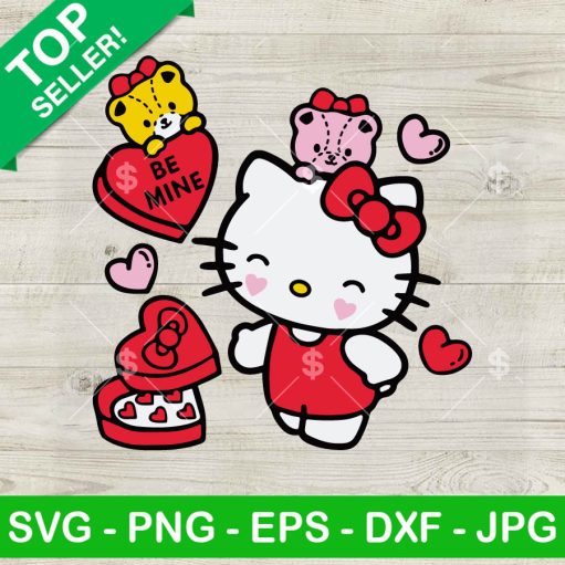 Hello Kitty Be Mine Candy Svg