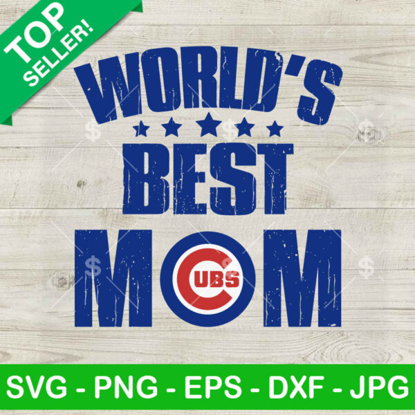 World's best Mom Chicago Cubs SVG
