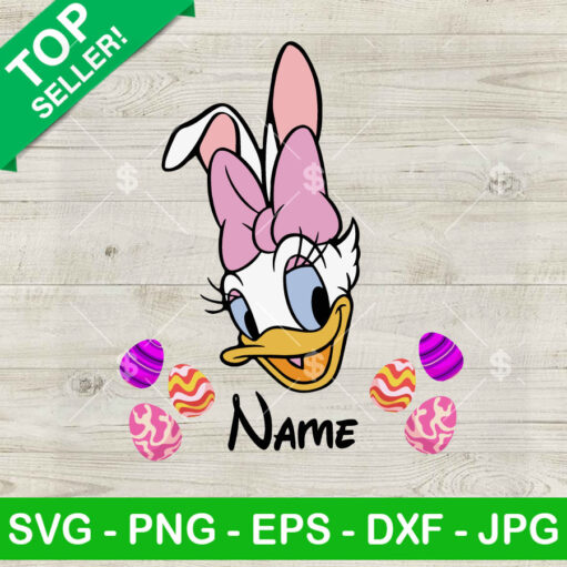 Daisy Duck Easter Eggs Custom Name SVG