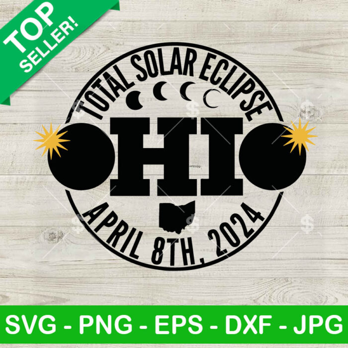 Total Solar Eclipse Ohio 2024 SVG