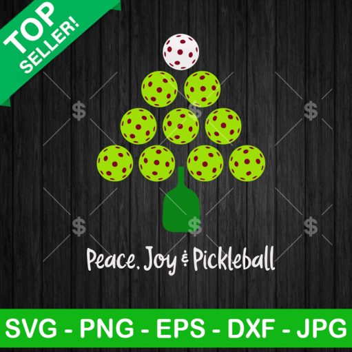 Peace Joy Pickleball Svg