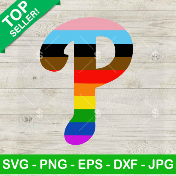 LGBT Philadelphia Phillies Logo SVG, Philadelphia Phillies Baseball SVG, Pride Month SVG PNG DXF EPS