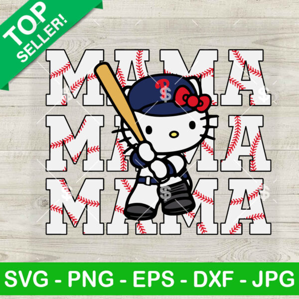 Hello Kitty Mama Philadelphia Phillies Baseball SVG