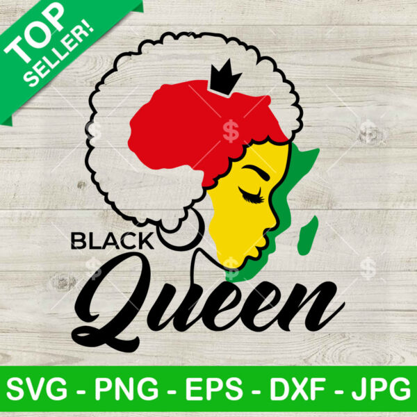 Afro Woman Black Queen SVG