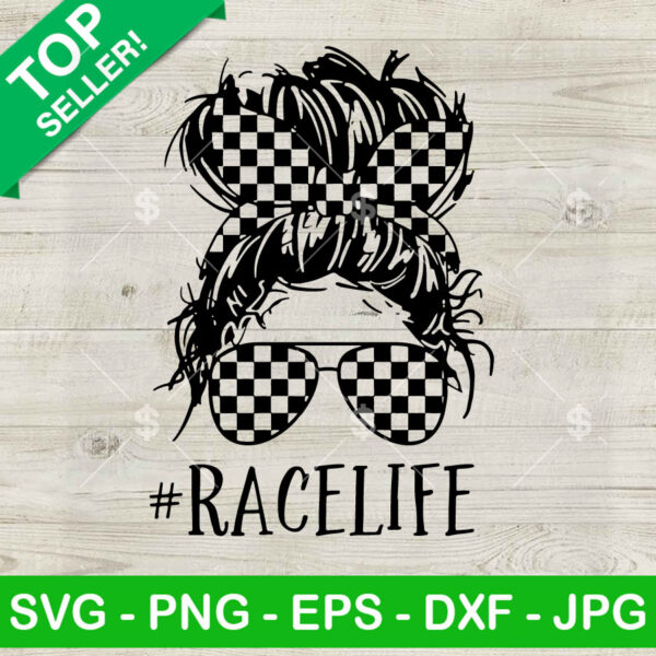 Messy Bun Racelife SVG