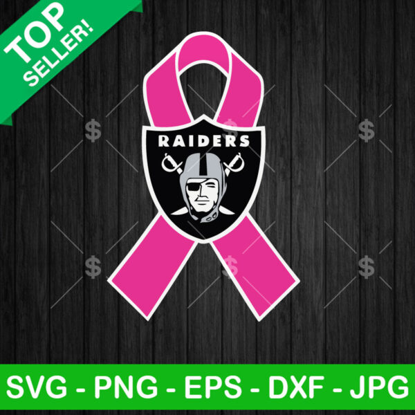 Las Vegas Raiders Pink ribbon SVG