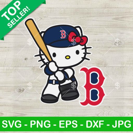 Hello Kitty Boston Red Sox Baseball Svg