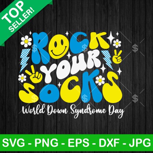 Rock Your Socks World Down Syndrome Day Svg