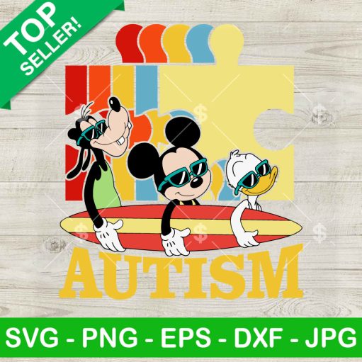 Mickey Donald Goofy Autism SVG