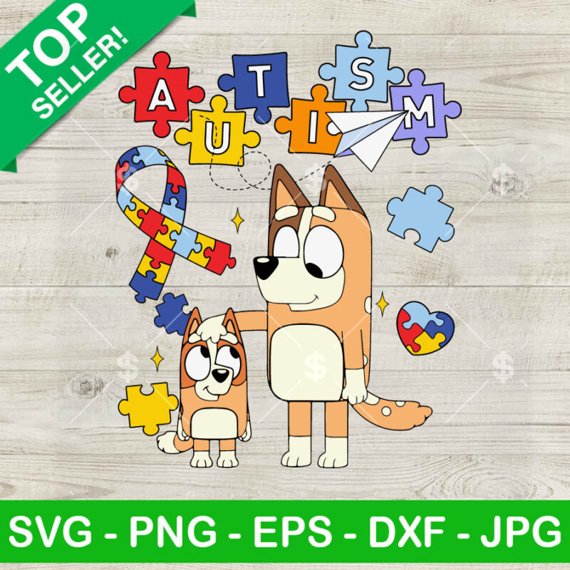 Bingo And Baby Autism Awareness SVG