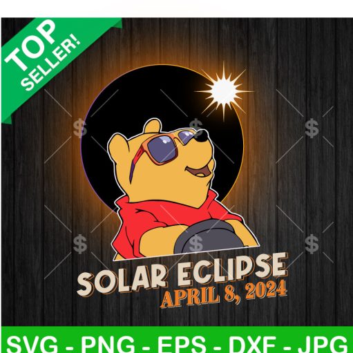 Winnie The Pooh Total Solar Eclipse 2024 Svg