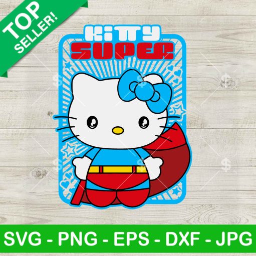 Hello Kitty Superwoman Svg