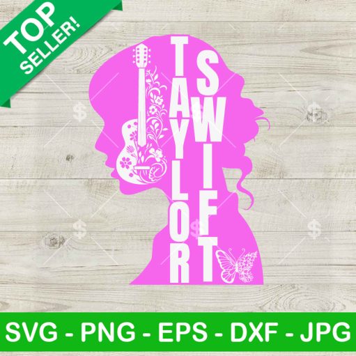 Taylor Swift Silhouette Floral SVG