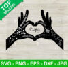 Swiftie Heart hand sign SVG
