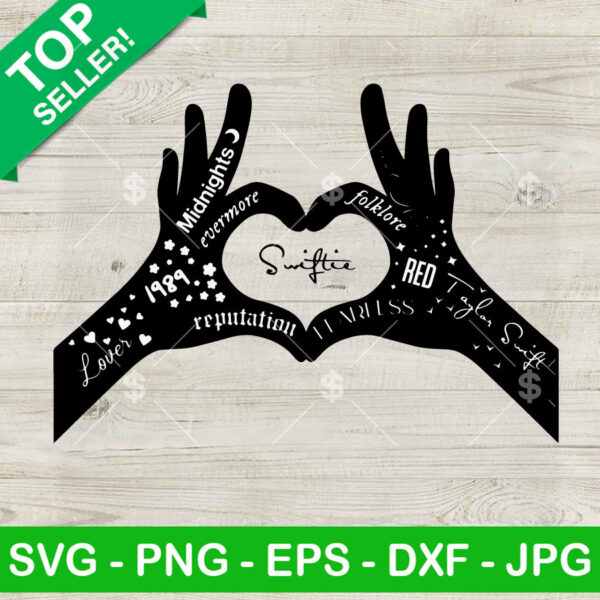 Swiftie Heart hand sign SVG