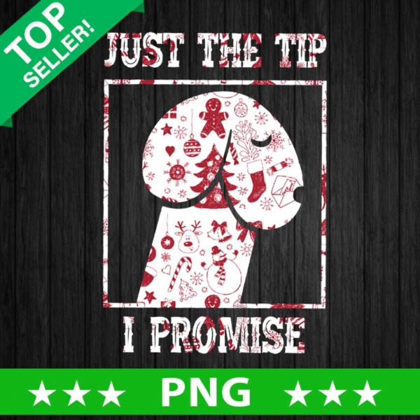 Just the Tip i Promise Dog PNG, Funny Dog Sublimation transfer PNG, Dog christmas Funny Heat Transfer PNG