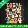 Vintage Total Solar Eclipse April 2024 SVG