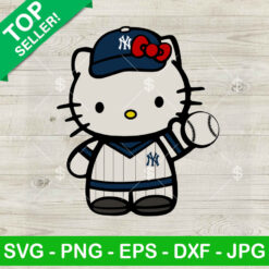 Hello Kitty New York Yankee SVG, Hello Kitty Baseball SVG, Kitty Baseball SVG PNG DXF