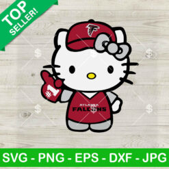 Hello Kitty Atlanta Falcons Football No 1 SVG