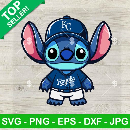 Baby Stitch Kansas City Royals Baseball Team Svg