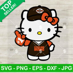 Hello Kitty Cleveland Browns Football No 1 SVG