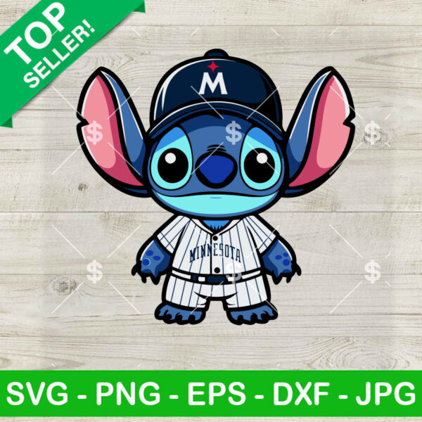 Baby Stitch Minnesota Twins Baseball SVG