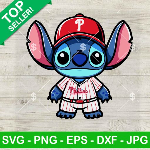 Baby Stitch Philadelphia Phillies Baseball Team Svg