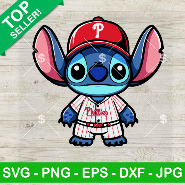 Baby Stitch Philadelphia Phillies Baseball Team SVG