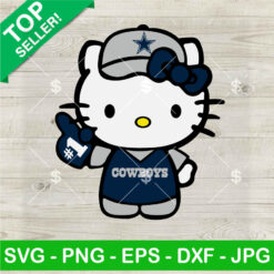 Hello Kitty Dallas Cowboys Football No 1 SVG