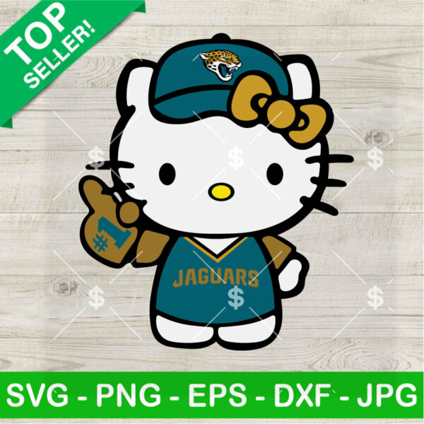 Hello Kitty Jacksonville Jaguars Football No 1 SVG