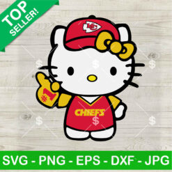Hello Kitty Kansas City Chiefs Football No 1 SVG