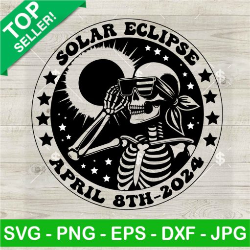 Amazing Skeleton Total Solar Eclipse Svg