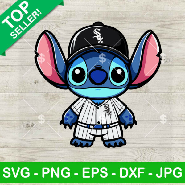 Cute Stitch Chicago White Sox Baseball SVG