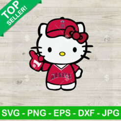 Hello Kitty Los Angeles Angels Baseball SVG, Los Angeles Angels Baseball MLB SVG, Hello Kitty Los Angeles Angels SVG PNG Cut file cricut