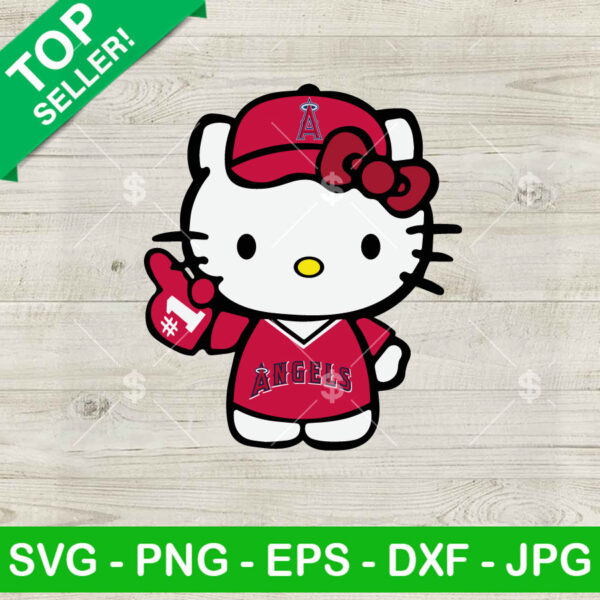 Hello Kitty Los Angeles Angels Baseball SVG