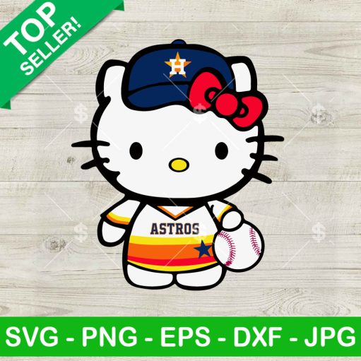 Hello Kitty Houston Astros Baseball Svg