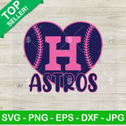 Houston Astros Heart Stitch Baseball SVG
