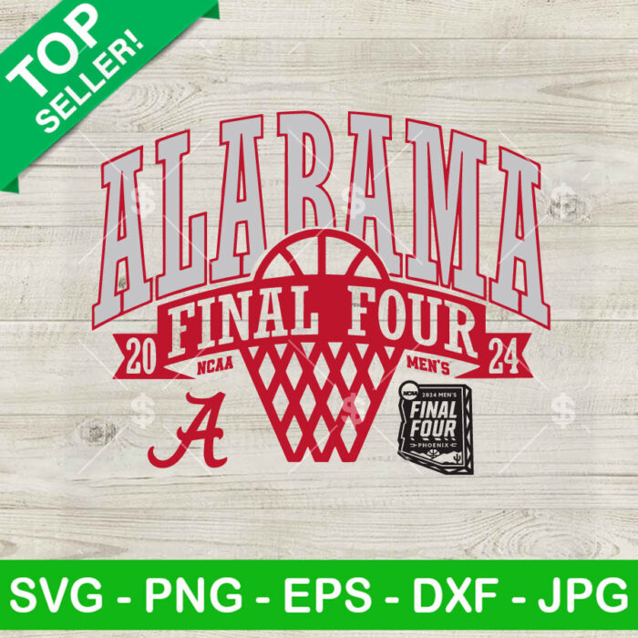 Alabama Final Tour NCAA Men's SVG, Alabama Crimson Tide Final Four 2024 SVG, Basketball SVG Cut file cricut