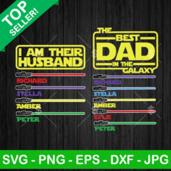 The Best Dad In The Galaxy Lightsaber Custom Name SVG