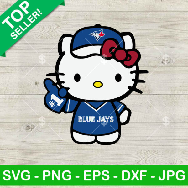 Hello Kitty Toronto Blue Jays Baseball SVG, Toronto Blue Jays Baseball MLB SVG, Hello Kitty Toronto Blue Jays SVG PNG Cut file cricut