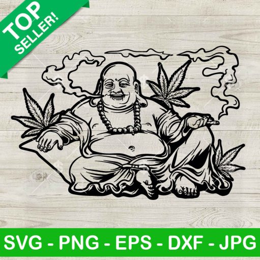 Funny Buddha Smoking Weed Svg
